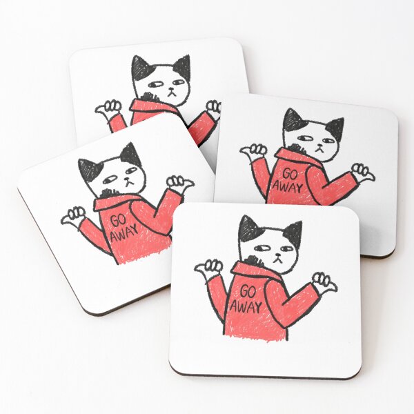 Item preview, Go Away Cat Sticker | Retro Cat Illustration designed and sold by modernzen.