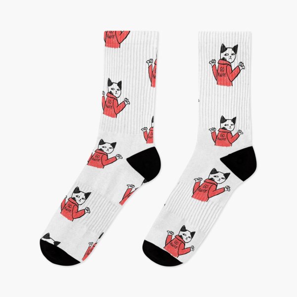 Item preview, Go Away Cat Sticker | Retro Cat Illustration designed and sold by modernzen.