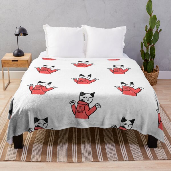 Item preview, Go Away Cat Sticker | Retro Cat Illustration designed and sold by modernzen.