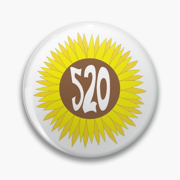 Item preview, Hand Drawn Arizona Sunflower 520 Area Code designed and sold by itsrturn.