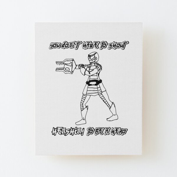 Henshin Hero Brawler Wood Mounted Print
