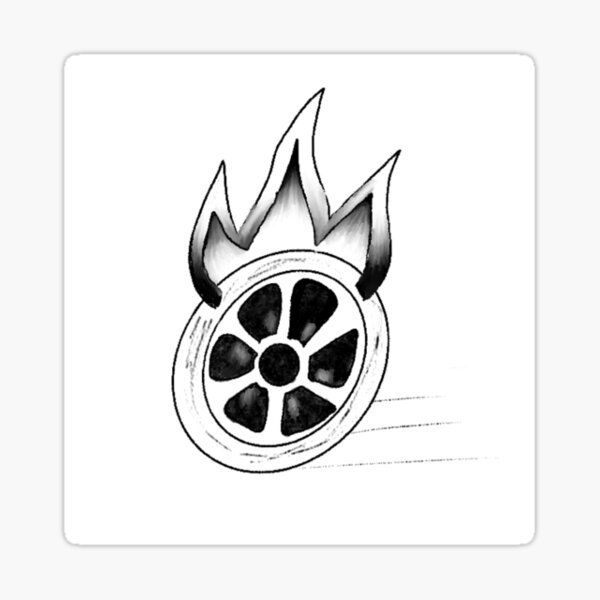 "Tire fire" Sticker by Cloudyerik Redbubble