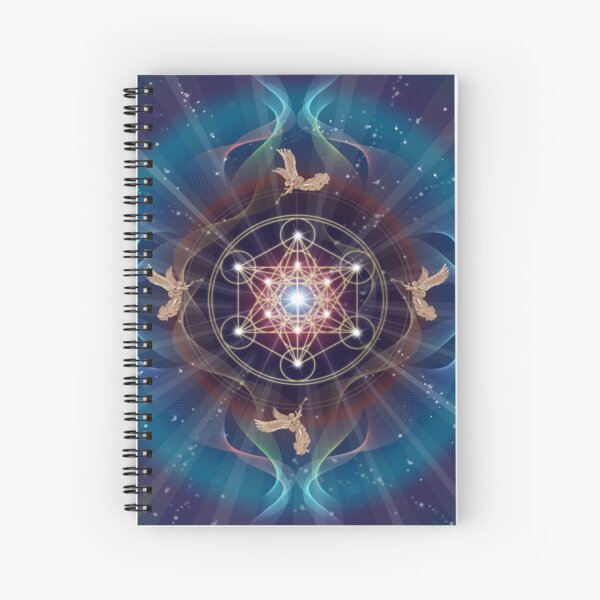 Metatron's Cube - Merkabah - Peace and Balance Spiral Notebook