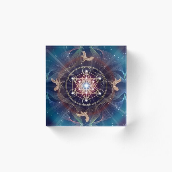 Metatron's Cube - Merkabah - Peace and Balance Acrylic Block