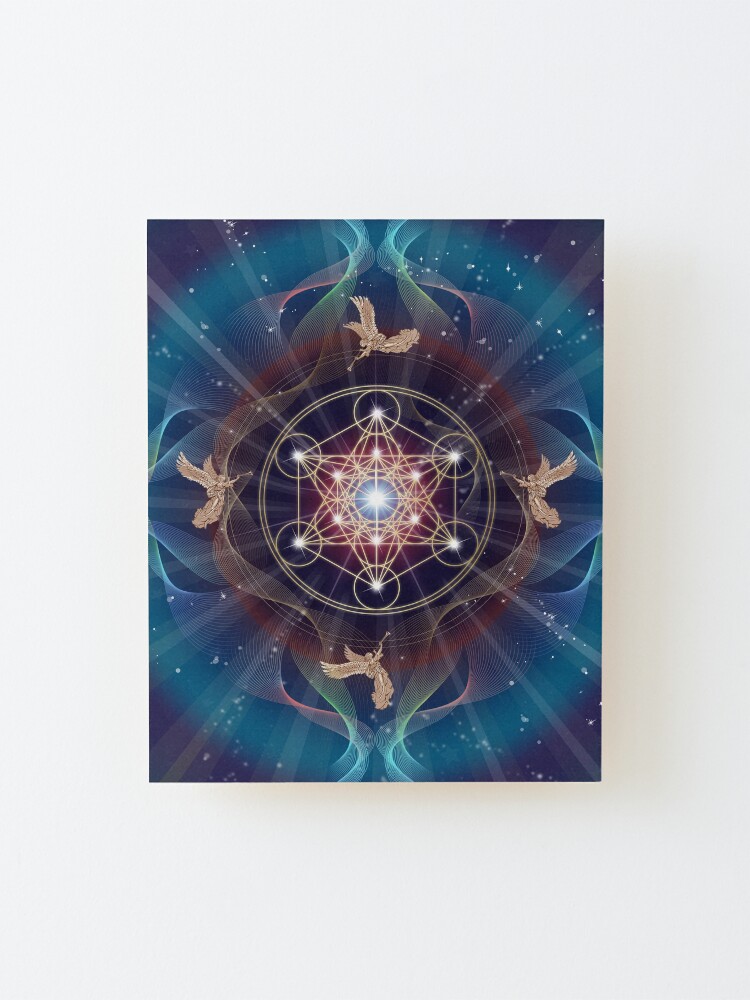 Alternate view of Metatron's Cube - Merkabah - Peace and Balance Mounted Print