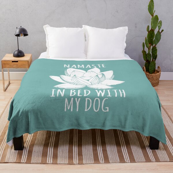 Item preview, Dogs and Yoga Funny Namaste in Bed With My Dog Lotus Flower Graphic Pet Owner Gifts designed and sold by alenaz.