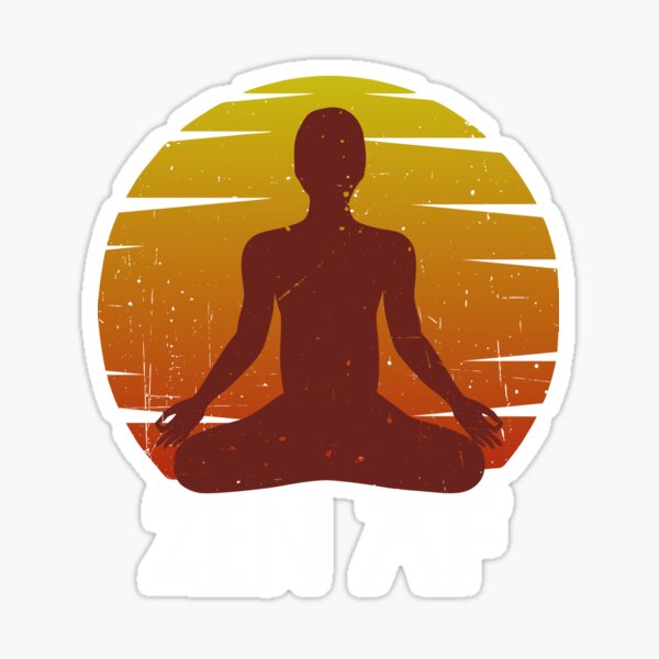 Zen AF Meditation Buddha in Lotus Pose Funny Yoga Quote for Men