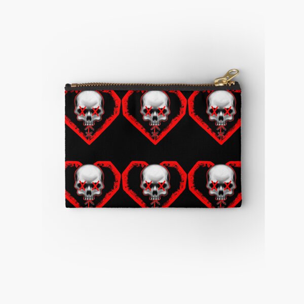 Item preview, Red and black stitched heart and skull  designed and sold by Darklimited.