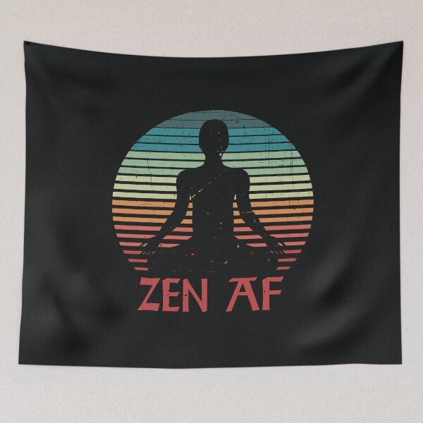 Item preview, Zen AF Vintage Meditation Funny Yoga Quote for Men Women Yoga Lovers designed and sold by alenaz.