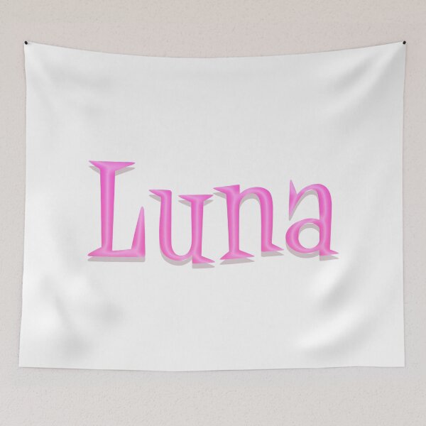 Item preview, Girl Name Luna in Pink Panther Cartoon Typo Style designed and sold by Space-Bug.