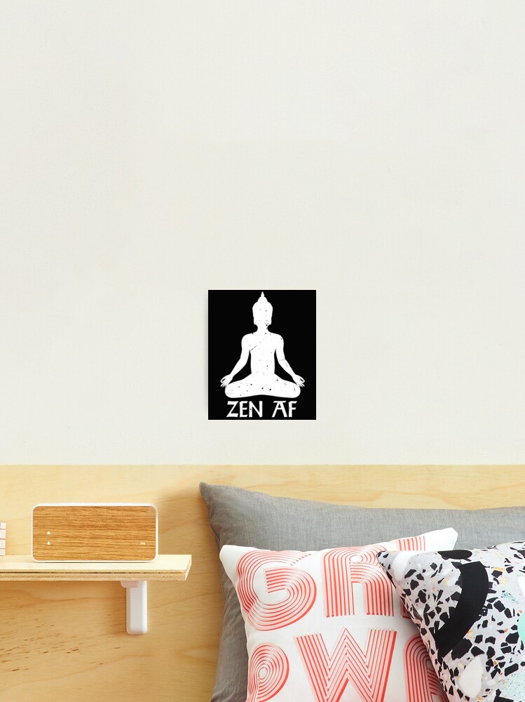 Zen AF Meditation Buddha in Lotus Pose Funny Yoga Quote for Men
