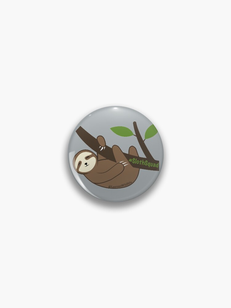 Thumbnail 1 of 3, Pin, Sloth Friend designed and sold by ZookprLauren.