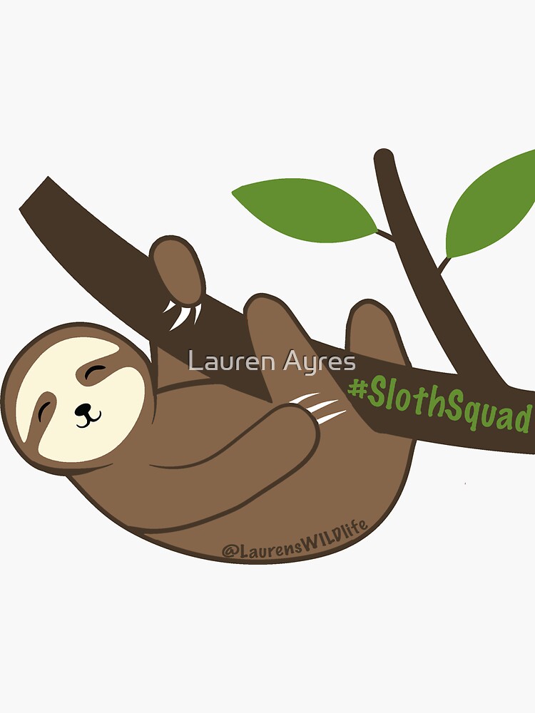 Thumbnail 3 of 3, Sticker, Sloth Friend designed and sold by ZookprLauren.