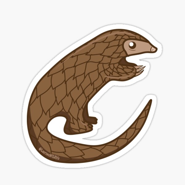 Standing Pangolin Sticker