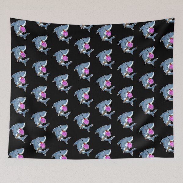Item preview, Adorable Shark Licking Ice Cream Cute Shark Lovers Tile Pattern designed and sold by perfectpresents.