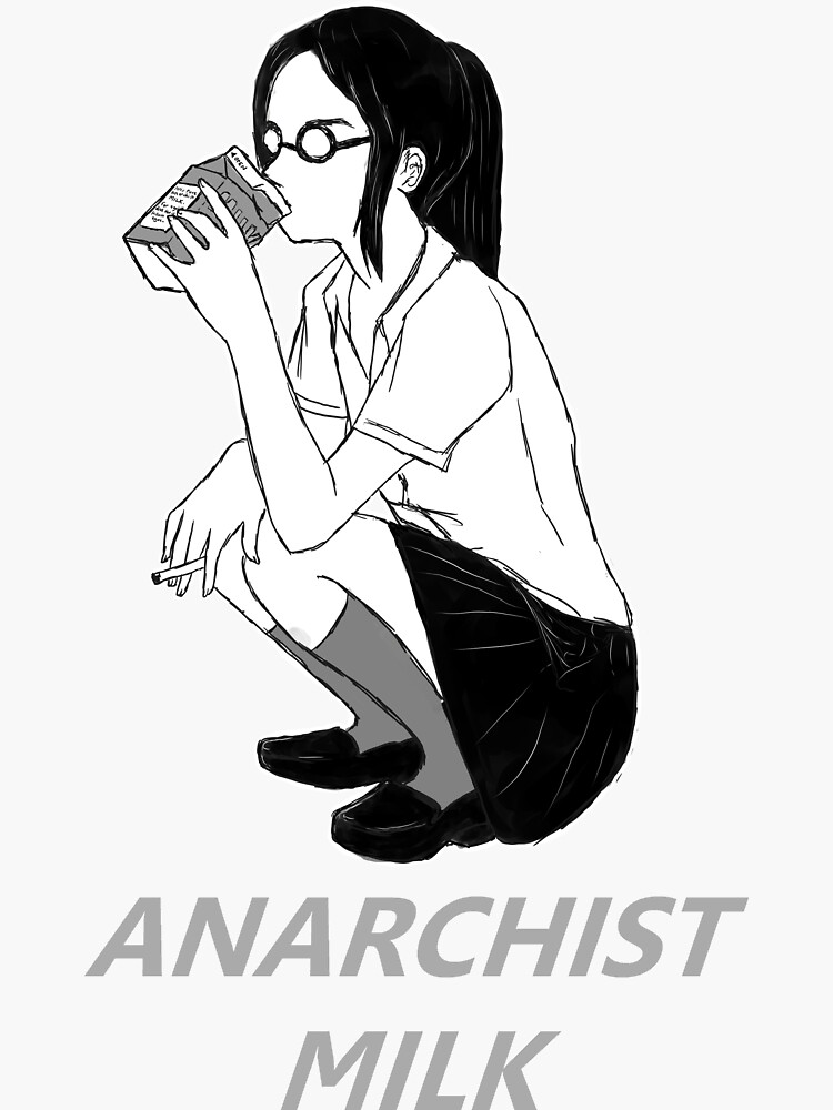 Anarchist Milk Sticker For Sale By Lollyprawn Redbubble