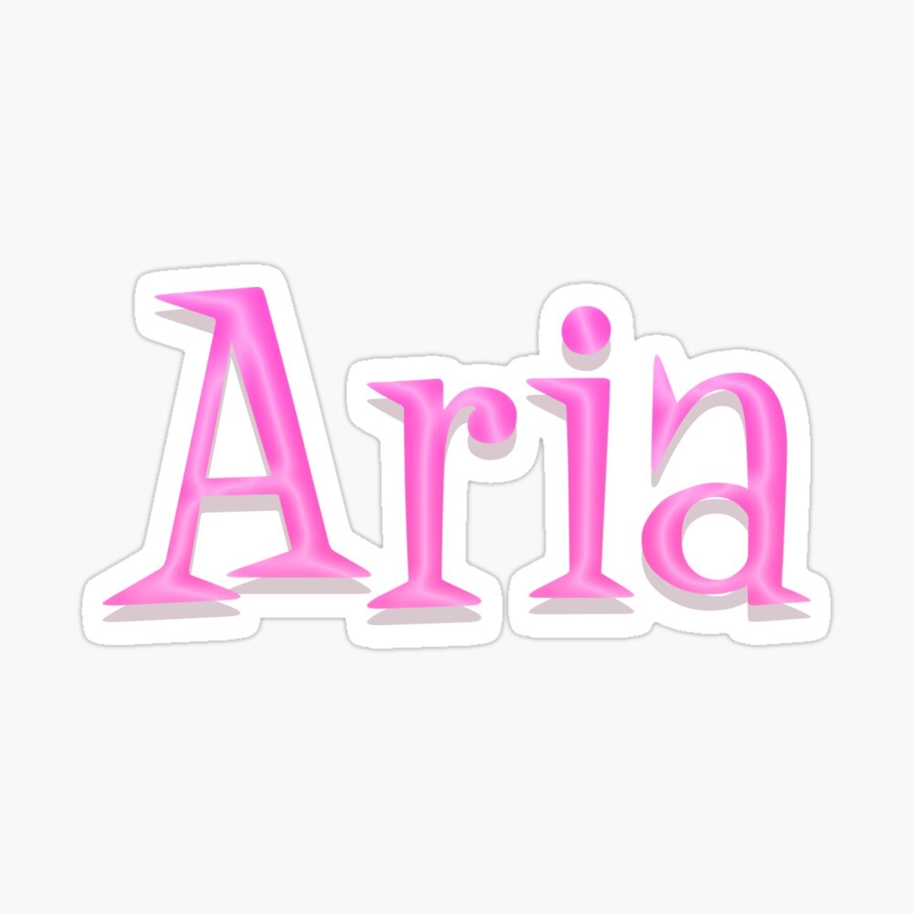 Girl Name Aria In Pink Panther Cartoon Typo Style Poster By Space Bug Redbubble