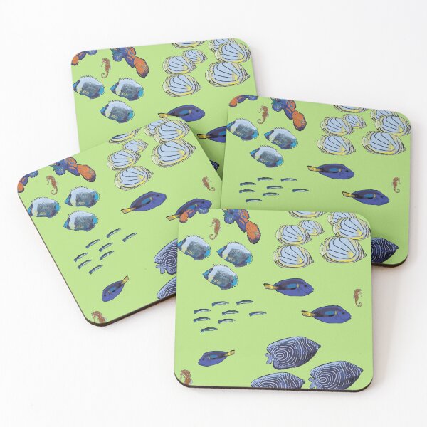 Item preview, Tropical Fish Design on green by Chrissy Wild designed and sold by ChrissyWild.