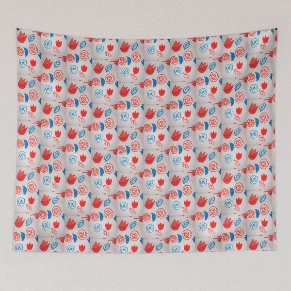 Item preview, Red an blue rose an flowers  designed and sold by Tonyasartprints.