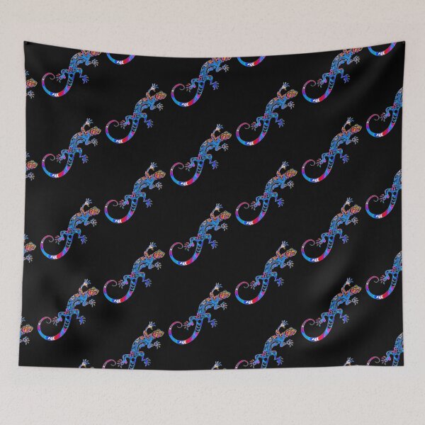 Item preview, Psychedelic Lizard in Blue and Red designed and sold by Paulele.