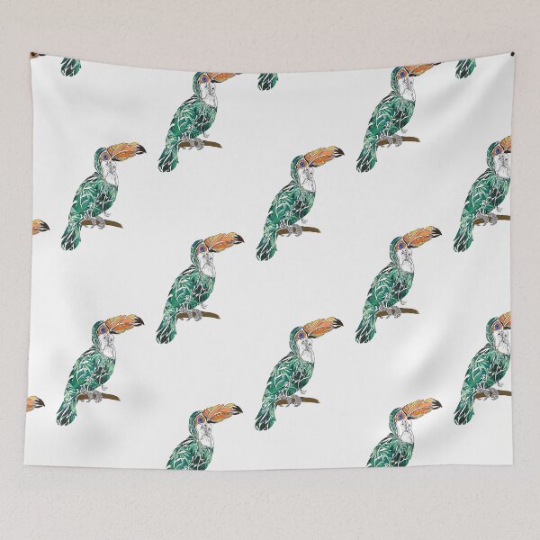 Item preview, Floral Pattern Toco Toucan designed and sold by TheTopHatArts.