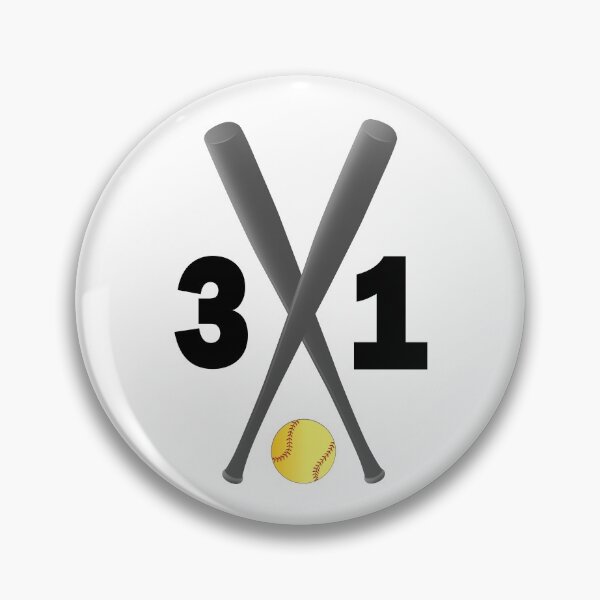 Item preview, Softball number 31 - thirty one with bats and ball designed and sold by AllShirts21.