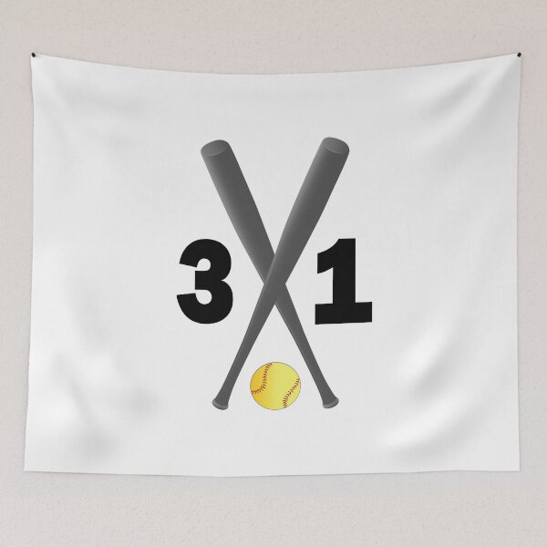 Item preview, Softball number 31 - thirty one with bats and ball designed and sold by AllShirts21.