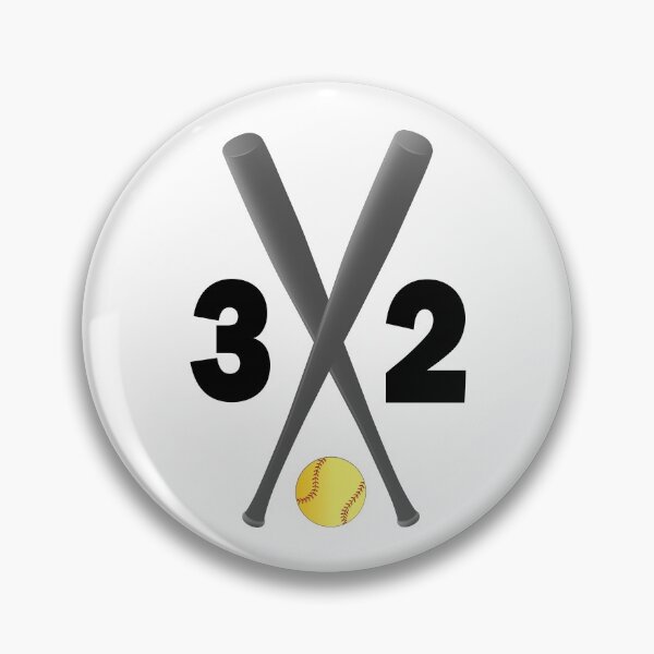Item preview, Softball number 32 - thirty two with bats and ball designed and sold by AllShirts21.