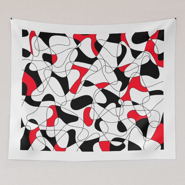 Item preview, Abstract pattern - red, black and white. designed and sold by K.S ART.