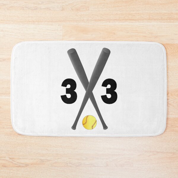 Item preview, Softball number 33 - thirty three with bats and ball designed and sold by AllShirts21.