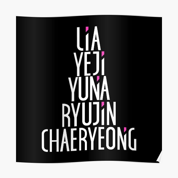 KPOP ITZY MEMBERS NAME Poster