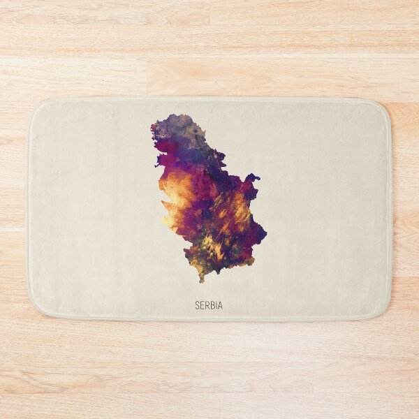 Item preview, Serbia Watercolor Map designed and sold by ArtPrints.