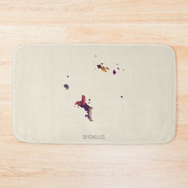 Item preview, Seychelles Watercolor Map designed and sold by ArtPrints.