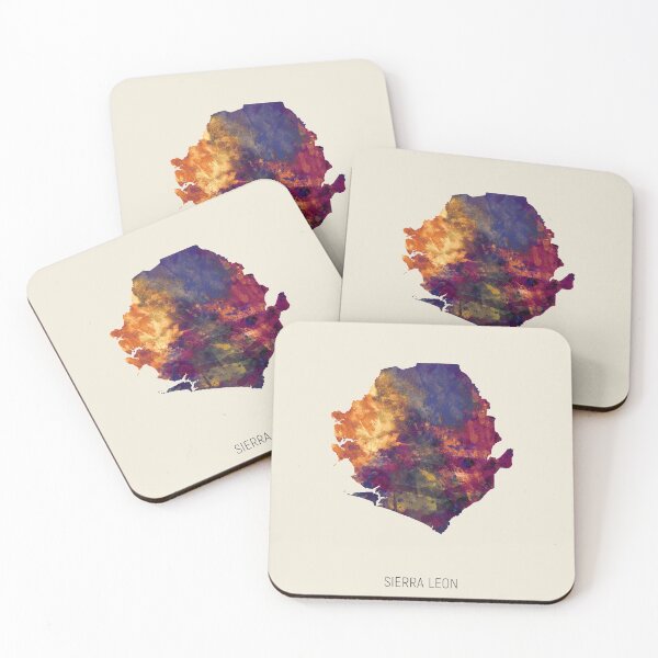 Item preview, Sierra Leon Watercolor Map designed and sold by ArtPrints.