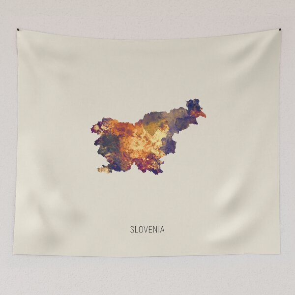 Artikelvorschau, Slovenia Watercolor Map entworfen und verkauft von ArtPrints.