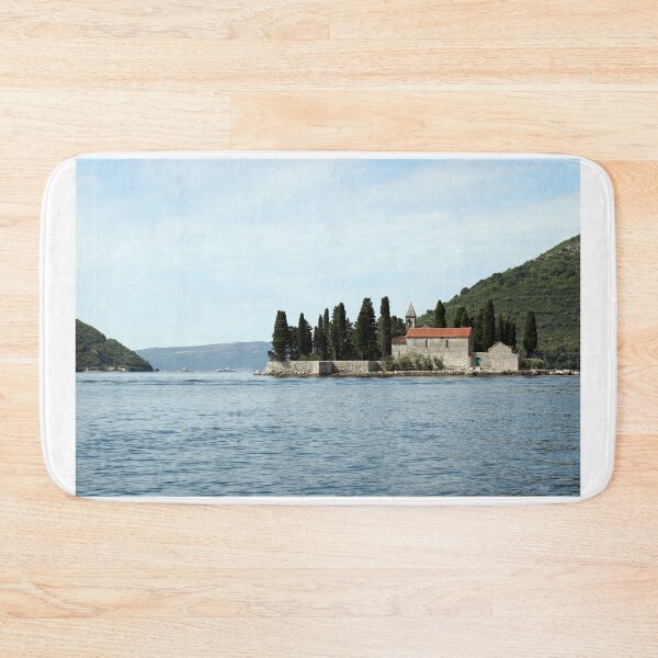Item preview, Saint George monastery in summer Perast Bay of Kotor Montenegro designed and sold by goceris.