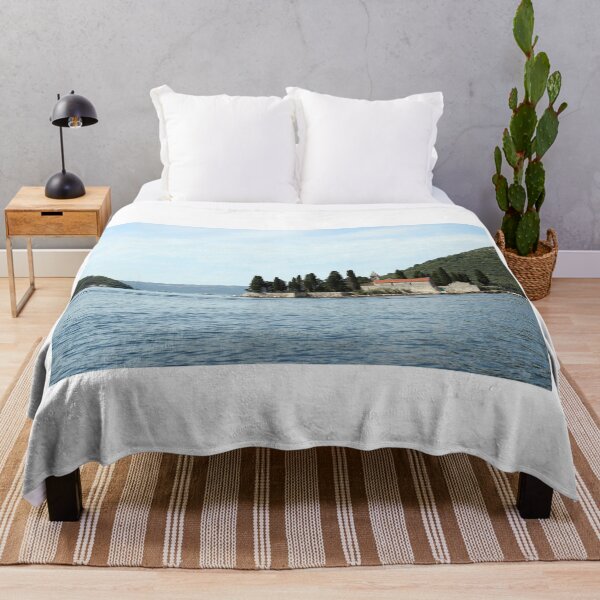 Item preview, Saint George monastery in summer Perast Bay of Kotor Montenegro designed and sold by goceris.
