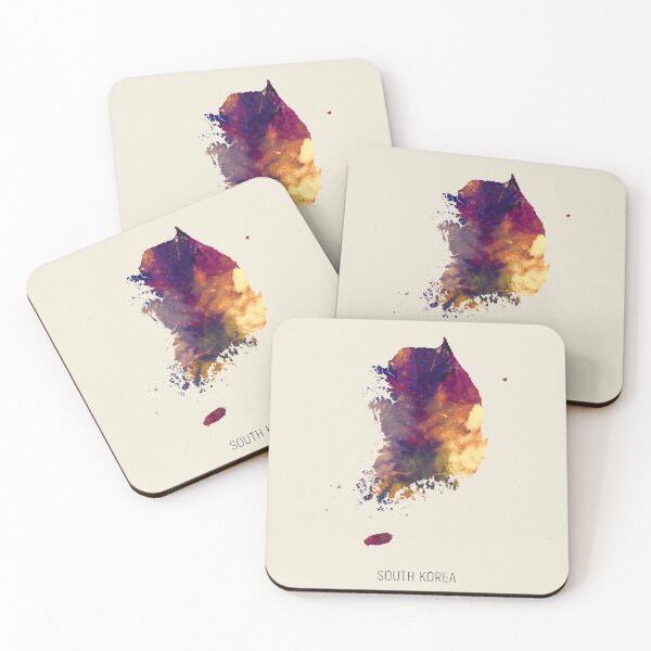 Item preview, South Korea Watercolor Map designed and sold by ArtPrints.