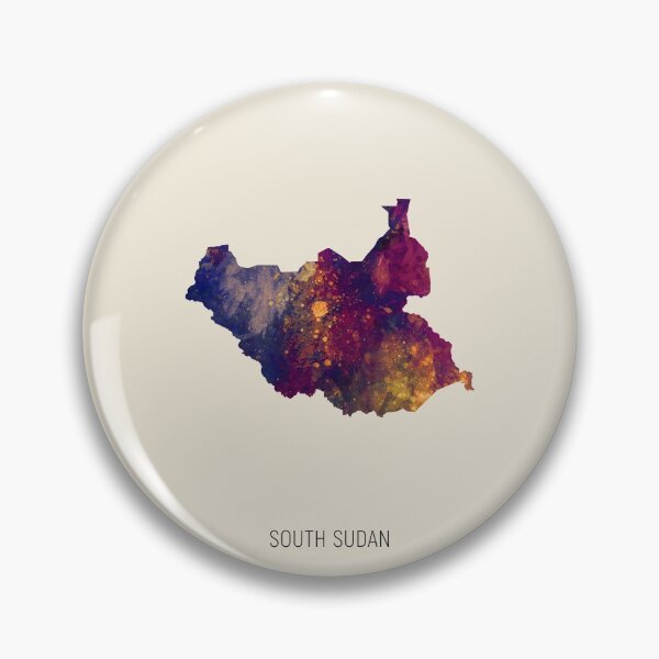 Item preview, South Sudan Watercolor Map designed and sold by ArtPrints.