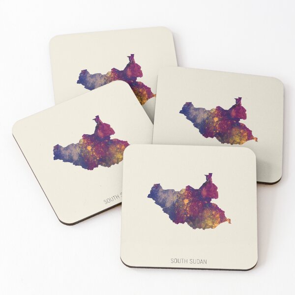 Item preview, South Sudan Watercolor Map designed and sold by ArtPrints.
