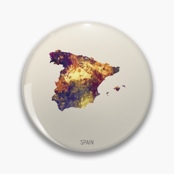 Item preview, Spain Watercolor Map designed and sold by ArtPrints.