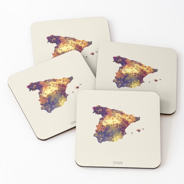 Item preview, Spain Watercolor Map designed and sold by ArtPrints.