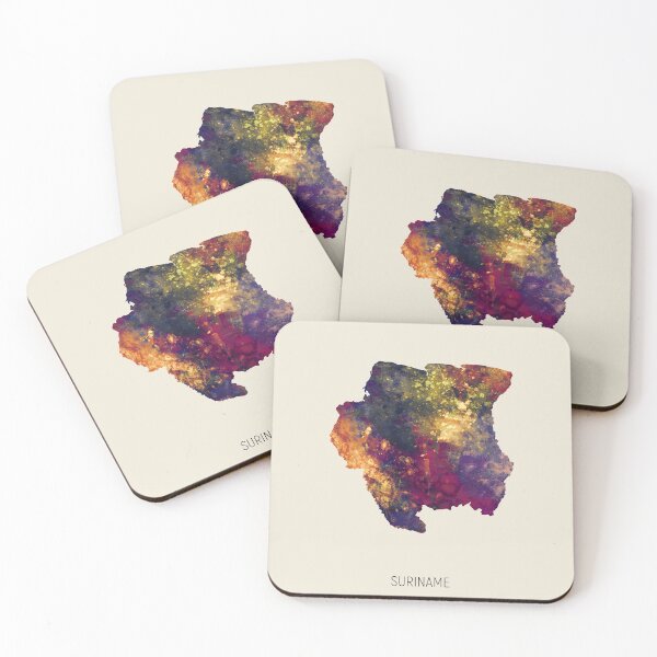 Item preview, Suriname Watercolor Map designed and sold by ArtPrints.