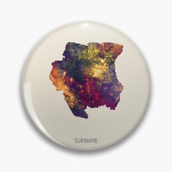 Item preview, Suriname Watercolor Map designed and sold by ArtPrints.