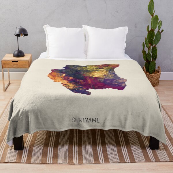 Item preview, Suriname Watercolor Map designed and sold by ArtPrints.