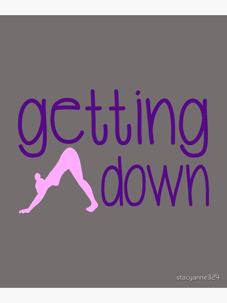 Disover Yoga Poses Getting Down Downward Dog Pose Premium Matte Vertical Poster