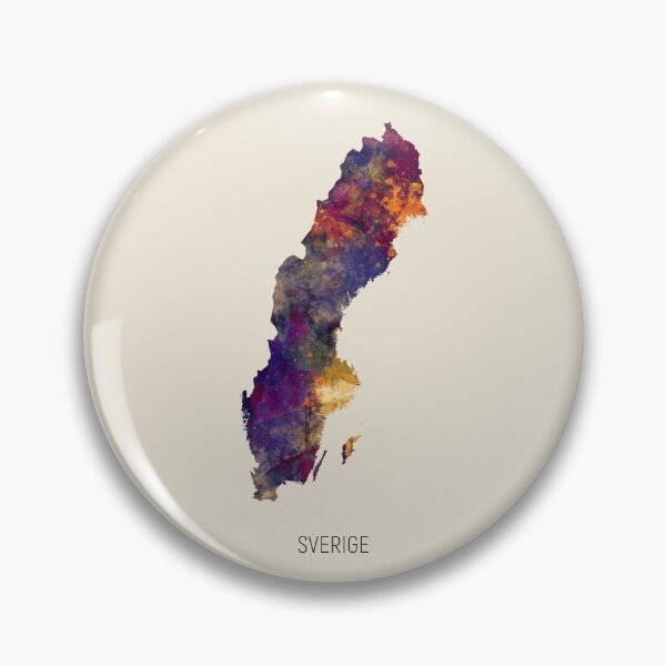 Item preview, Sverige Watercolor Map designed and sold by ArtPrints.