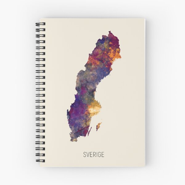Item preview, Sverige Watercolor Map designed and sold by ArtPrints.