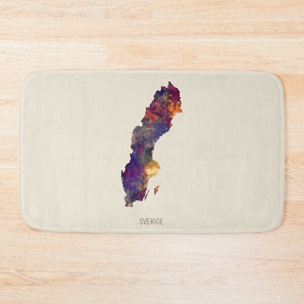 Item preview, Sverige Watercolor Map designed and sold by ArtPrints.