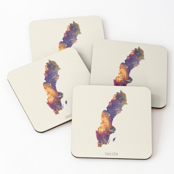 Item preview, Sweden Watercolor Map designed and sold by ArtPrints.
